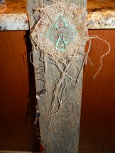 Antique Door Knocker & Burlap